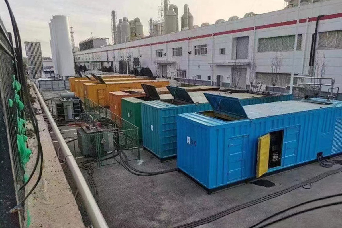 庐江发电机租赁施工现场